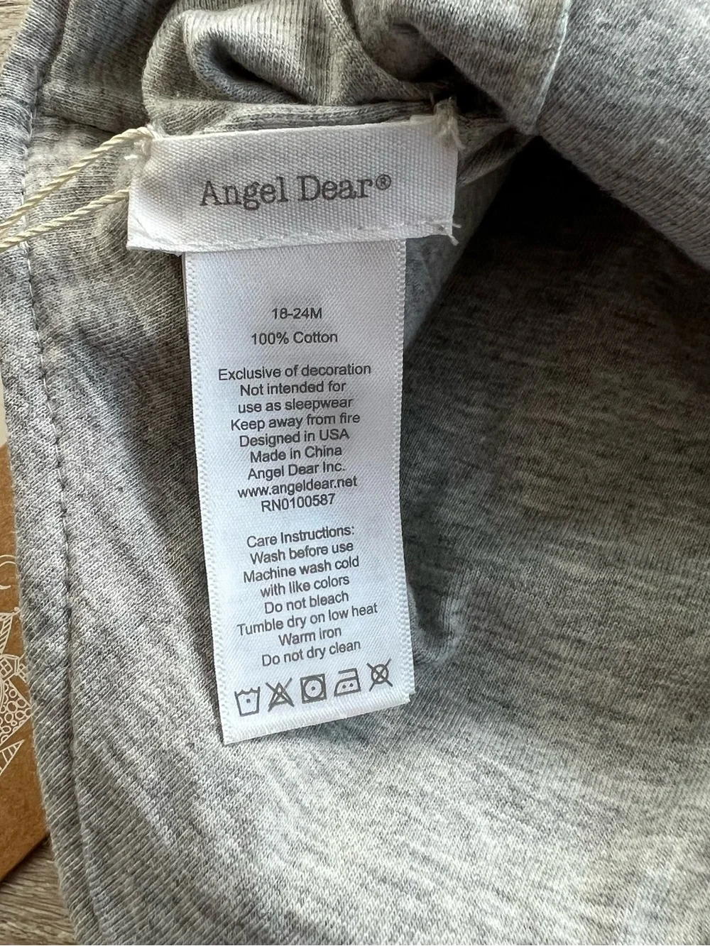 NWT Angel Dear Grey Unicorn Hat Size 18-24 Months